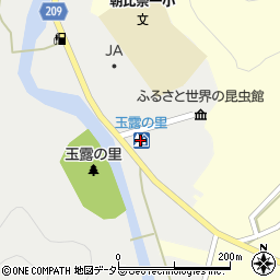 「道の駅」玉露の里公衆トイレ周辺の地図