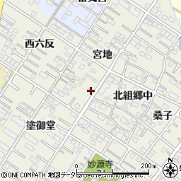 愛知県岡崎市大和町宮地17周辺の地図