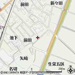 愛知県知多郡東浦町生路鍋屋新田周辺の地図