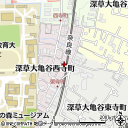 京都府京都市伏見区深草大亀谷西寺町72周辺の地図
