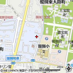 京都府京都市伏見区醍醐西大路町83周辺の地図
