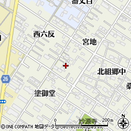 愛知県岡崎市大和町宮地51周辺の地図
