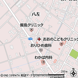 愛知県安城市横山町八左186周辺の地図