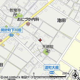 愛知県岡崎市筒針町池田237周辺の地図