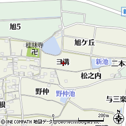 愛知県知多市金沢ヨ溝周辺の地図