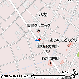 愛知県安城市横山町八左189周辺の地図