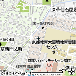 京都府京都市伏見区深草越後屋敷町61-2周辺の地図