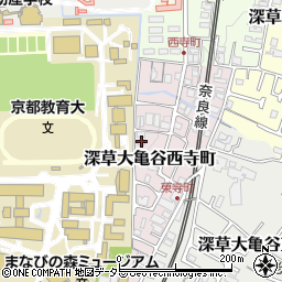 京都府京都市伏見区深草大亀谷西寺町46周辺の地図