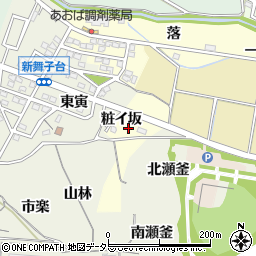 愛知県知多市新舞子粧イ坂周辺の地図