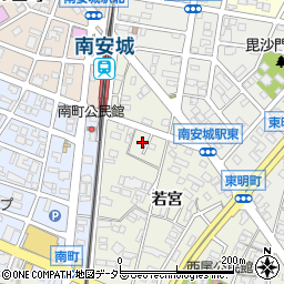 愛知県安城市安城町若宮87-13周辺の地図