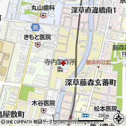 京都府京都市伏見区深草十九軒町565周辺の地図
