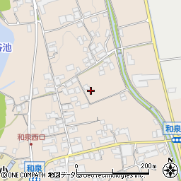 兵庫県加西市和泉町周辺の地図