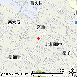 愛知県岡崎市大和町宮地18周辺の地図