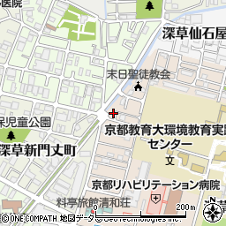 京都府京都市伏見区深草越後屋敷町61-5周辺の地図