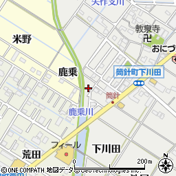 愛知県岡崎市筒針町上川田28周辺の地図