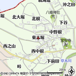 愛知県知多郡阿久比町白沢東大堀周辺の地図