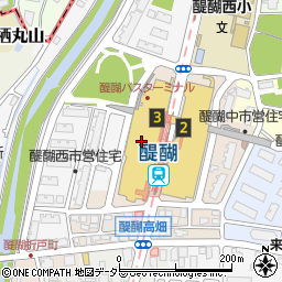 京都市醍醐中央図書館周辺の地図