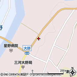 愛知県新城市大野上野周辺の地図