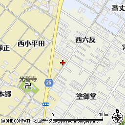 愛知県岡崎市新堀町東小平田17周辺の地図