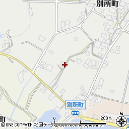 兵庫県加西市別所町周辺の地図