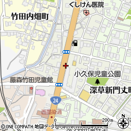京都府京都市伏見区竹田七瀬川町周辺の地図