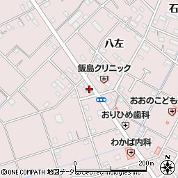 愛知県安城市横山町八左196周辺の地図