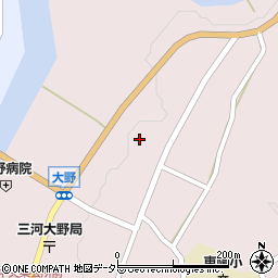 愛知県新城市大野上野39周辺の地図