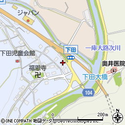 大阪府豊能郡能勢町下田206周辺の地図