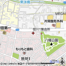 八城寿司笹川店周辺の地図