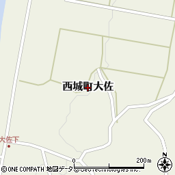 広島県庄原市西城町大佐周辺の地図