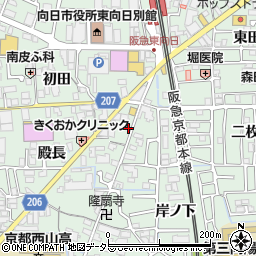 京都府向日市寺戸町梅ノ木周辺の地図