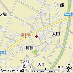 愛知県安城市福釜町河原周辺の地図