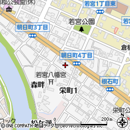 愛知県岡崎市朝日町2丁目10周辺の地図