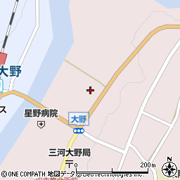 愛知県新城市大野上野52周辺の地図