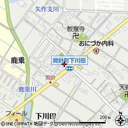 愛知県岡崎市筒針町上川田49周辺の地図
