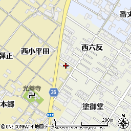 愛知県岡崎市新堀町東小平田15周辺の地図