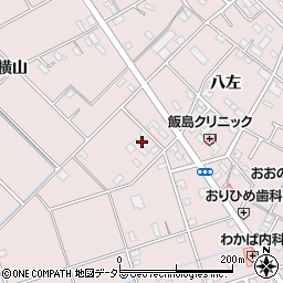 愛知県安城市横山町八左134周辺の地図