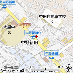 静岡中野郵便局周辺の地図