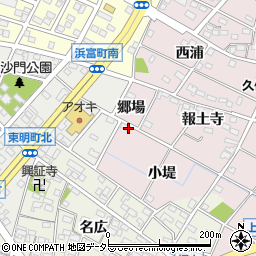 愛知県安城市上条町小堤周辺の地図