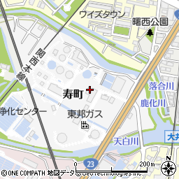 三重県四日市市寿町周辺の地図