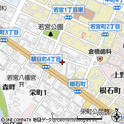愛知県岡崎市朝日町4丁目周辺の地図