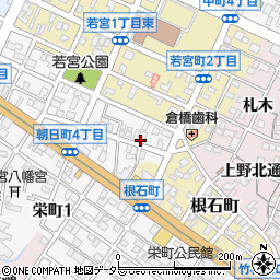 愛知県岡崎市朝日町4丁目50周辺の地図