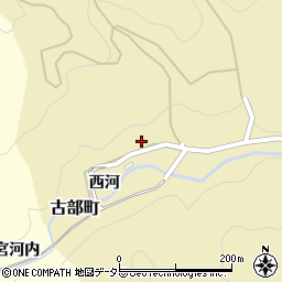 愛知県岡崎市古部町西河周辺の地図