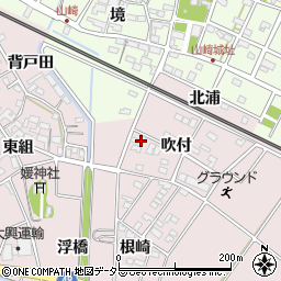 愛知県安城市上条町（吹付）周辺の地図