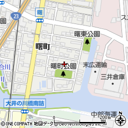 三重県四日市市曙町周辺の地図