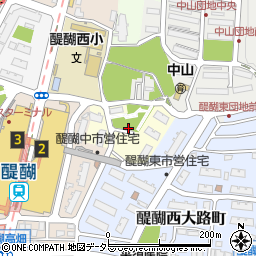 京都府京都市伏見区醍醐北西裏町周辺の地図
