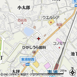 愛知県知多郡東浦町生路池下13周辺の地図