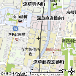 京都府京都市伏見区深草十九軒町555周辺の地図