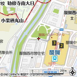 京都府京都市伏見区醍醐折戸町周辺の地図
