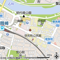 名鉄協商岡崎吹矢町駐車場周辺の地図